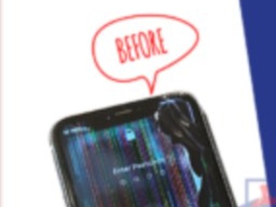 iPhone XR with cracked screen before repair